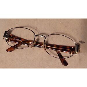 Sergio Tacchini Wire Rim Glasses Frames Italy Tortoise No Lenses Missing a Screw